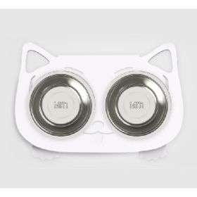 Anti-falling Cat Dog Feeding Water Bowl (Option: White-Style1)